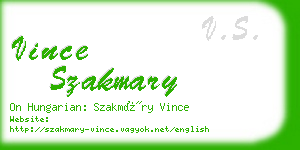 vince szakmary business card